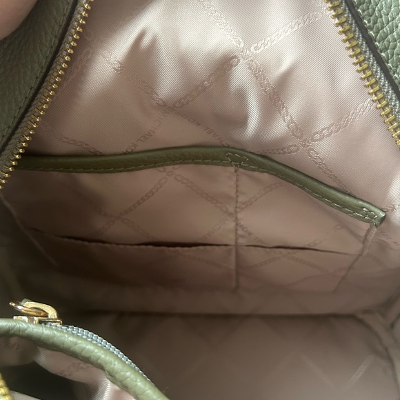 Michael Kors Olive Green Pebbled Leather Mini Backpack Gold Hardware NWOT - Picture 16 of 16